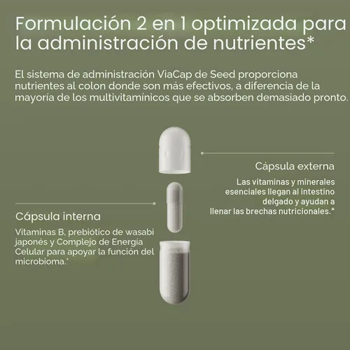 Miniatura 3 de Seed DM-02 Multivitamínico diario – Vitaminas y minerales esenciales 100% DV para mujeres y hombres – Ayuda a llenar los vacíos diarios