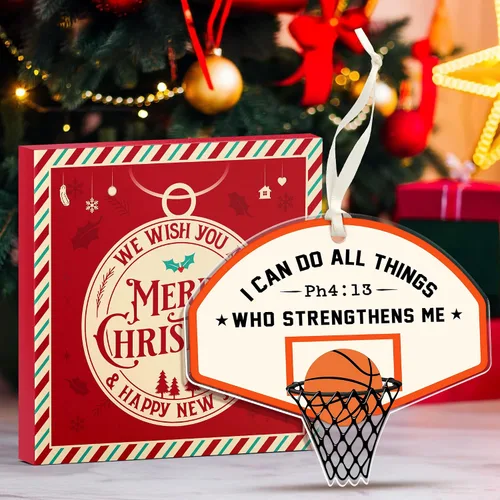 Miniatura 2 de Adorno de baloncesto, perfecto para árbol de Navidad y edición de coleccionista 2025, homenaje único al entrenador de baloncesto, adornos de Navidad