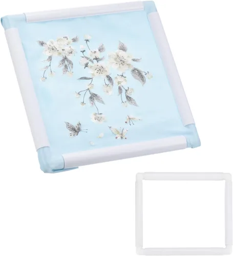 Miniatura 13 de PATIKIL Aros de bordado, marco universal de aro para bordar, reutilizable, cuadrado, rectangular, de plástico, para manualidades, costura