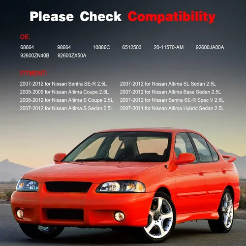 Miniatura 2 de CO 10886C ASTOU - Compresor A/C de 2.5 L compatible con 2007 2008 2009 2010 2011 2012 para Nissan Altima para Sentra Compresor de aire acondicionado