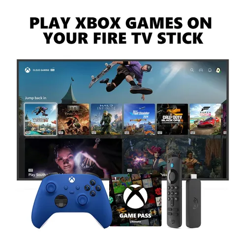 Miniatura 14 de Xbox Wireless Controller (2025) Carbon Black + Fire TV Stick 4K Game Pass Ultimate 1 Month - Gaming Bundle, Windows, Mobile & Smart TVs
