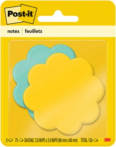 Miniatura 6 de Notas Post-it, forma de manzana, colores surtidos, 66 x 66 mm, 2 blocs, 75 hojas/bloc (7350-APL)