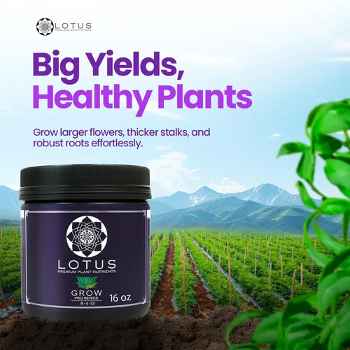 Miniatura 4 de Lotus Nutrients Grow Pro Series - Polvo nutritivo soluble en agua, más de 14 ingredientes con micronutrientes quelados y aminoácidos, para fibra