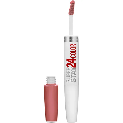 Miniatura 25 de Maybelline Super Stay 24, lápiz labial líquido de maquillaje de 2 pasos, color altamente pigmentado de larga duración con bálsamo hidratante, Merlot