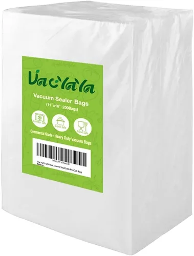 Miniatura 8 de Bolsas de almacenamiento al vacío para congelador, sellador al vacío de 200 cuartos de galón, 8 x 12 pulgadas, bolsas de comida con sellado al vacío