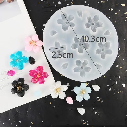 Miniatura 2 de 2 moldes de silicona con forma de flor de crisantemo y flores pequeñas para decoración de pasteles de azúcar, decoración de cupcakes, dulces