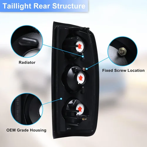 Miniatura 5 de ROXX Luz Trasera de Reemplazo Compatible con Nissan Frontier 1998 1999 2000 2001 2002 2003 2004 Cubierta de Luz Trasera del Lado del Conductor