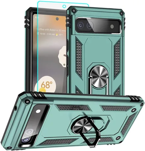 Miniatura 33 de Funda para Pixel 6a, Google Pixel 6A con protector de pantalla HD, [grado militar de 16 pies probada en caídas], anillo protector a prueba de golpes