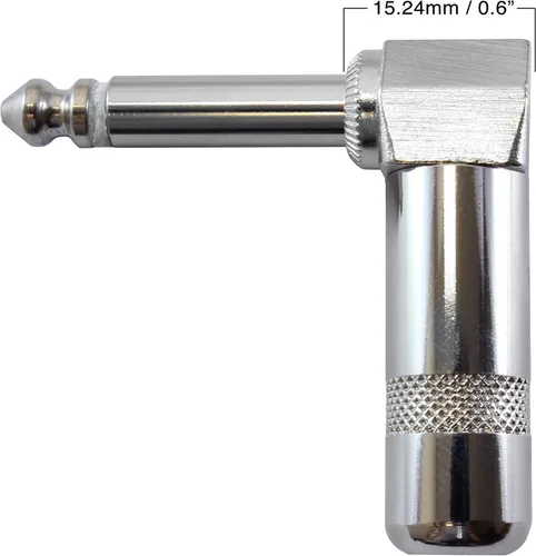 Miniatura 4 de GLS Audio Enchufes de ángulo recto de 1/4 de pulgada TS Mono, estilo resistente para cables de altavoz, cables de conexión, serpientes, enchufe