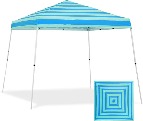 Miniatura 19 de Eagle Peak - Pérgola plegable (10.0 x 10.0 pies), patas inclinadas, de tela, para exteriores, fácil de montar, Negro