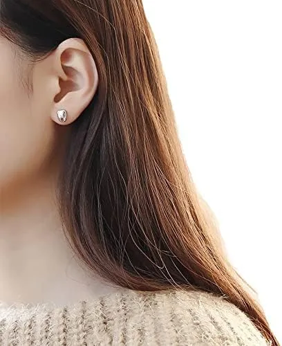 Miniatura 7 de Pendientes de tuerca de cristal de dientes pequeños y divertidos aretes para mujeres y hombres
