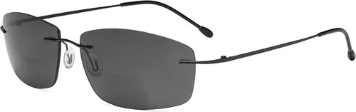 Eyekepper Lentes de sol bifocales sin marco, para mujeres y hombres, ligeros, sin marco, para leer bajo el sol