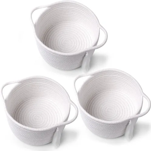 Miniatura 10 de Cestas de regalo grandes vacías para llenar, bonita canasta tejida para adolescentes, mujeres, baby shower, cubo de juguetes pequeño decorativo