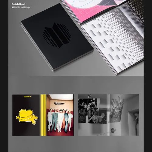 Miniatura 4 de Funda exterior a prueba de BTS + caja exterior + El arte de la prueba + fotografía + epílogo + tarjeta fotográfica placa de letras A + tarjeta