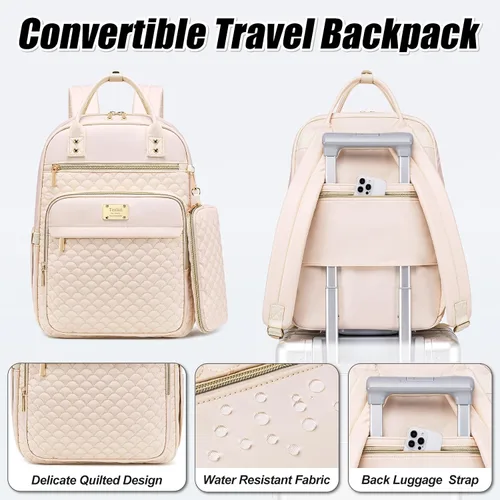 Miniatura 5 de Mochila Tealari para laptop para mujeres, mochila para laptop de 15.6 pulgadas para el trabajo, mochila de viaje impermeable, mochila universitaria