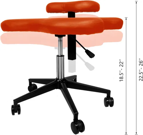 Miniatura 2 de Topay Silla de rodillas con patas cruzadas para amantes del yoga, fanáticos del fitness y aquellos con dolores de espalda o piernas (naranja)