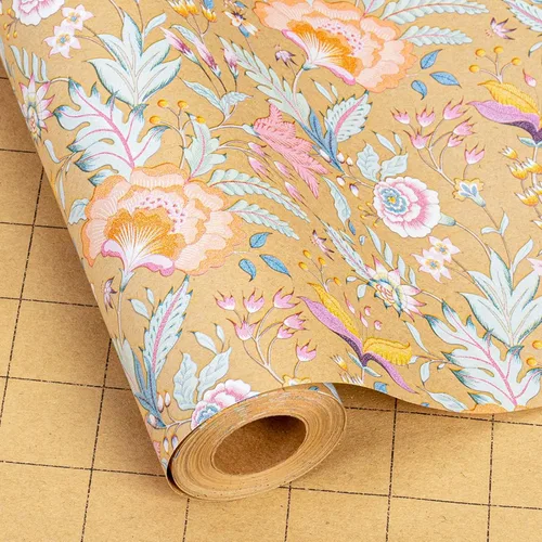 Miniatura 11 de Rollo de papel de regalo floral Merture - 43.2 cm X 10 m - 1 rollo (4.32 m². total) Papel de regalo rosa para boda Papel de regalo para boda