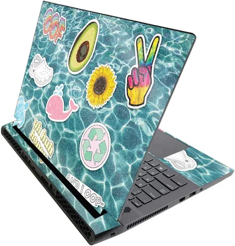 Miniatura 740 de MightySkins - Skin brillante con purpurina para Alienware M17 R3 (2020) y M17 R4 (2021) - Diversión de los años 90 Acabado duradero con purpurina