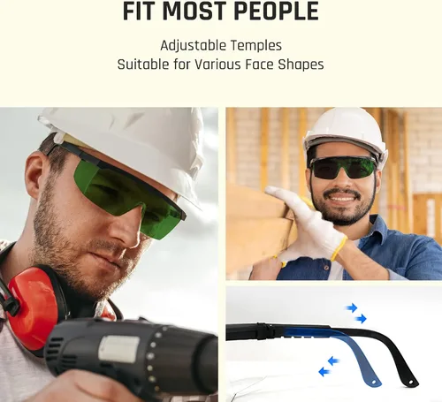 Miniatura 5 de Gafas de seguridad láser sobre gafas, IPL 200nm-2000nm gafas de protección ocular para soldadura láser depilación grabado