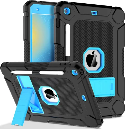 Miniatura 9 de Funda LTROP para iPad de 10.2 Pulgadas 9ª/ 8ª/ 7ª Generación (2021/2020/ 2019) con Soporte para Lápiz y Soporte, Funda Protectora Resistente Híbrida