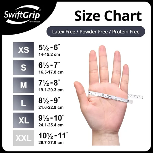 Miniatura 7 de SwiftGrip Disposable Nitrile Exam Gloves, Black Nitrile Gloves Disposable Latex Free for Medical, Cooking & Esthetician