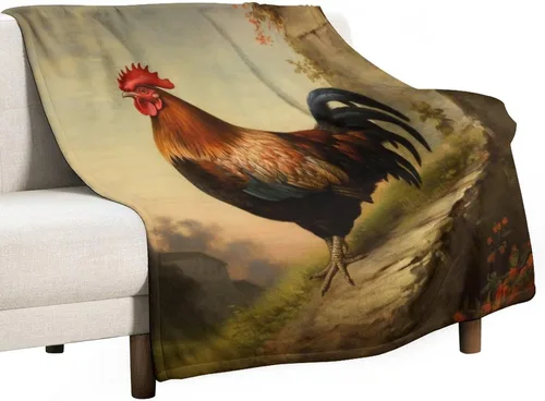 Miniatura 8 de Manta de gallos orgánica de forro polar de pollo de 30 x 40 pulgadas, manta de franela para sofá, cama para adultos, niños, adolescentes, regalo
