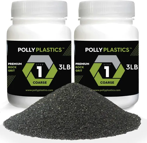 Miniatura 7 de Polly Plastics Rock Tumbler - Recambio de grano medio, grano medio de carburo de silicio 180/220, etapa 2 para rodar piedras (paquete de 2)