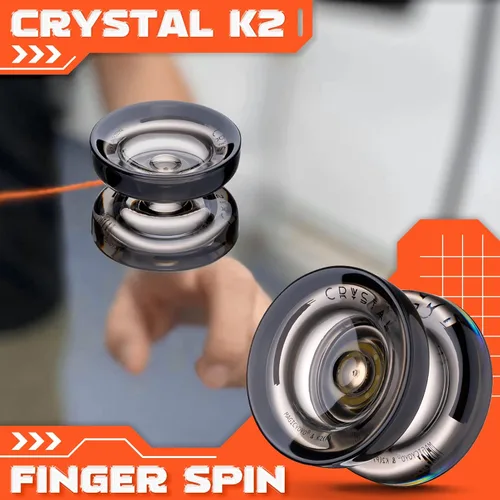 Miniatura 7 de MAGICYOYO K2 Yoyo Cristal Negro Profesional, Yoyo Sensible para Niños Principiantes con Rodamiento Extra No Sensible Yo Yo, Yoyo Pro de Plástico