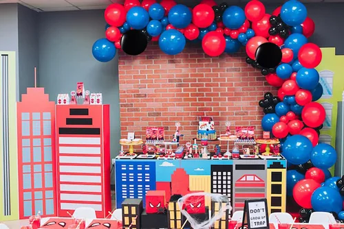 Miniatura 2 de Kit de arco de guirnalda de globos azul marino, rojo y negro, 138 globos de látex de látex azul real, rojo y negro, globos de cumpleaños