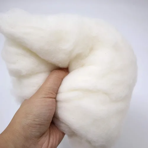 Miniatura 8 de Ivie Fibra de bateo de algodón orgánico de lujo blanco natural para relleno (algodón peinado 2 libras)