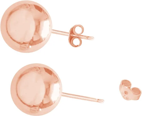 Miniatura 3 de Ritastephens Aretes de bola de oro rosa de 14 quilates, 3,4,5,6,7,8in
