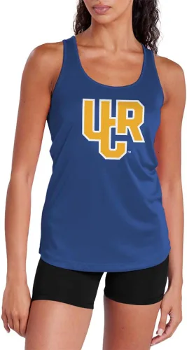 Miniatura 262 de Camiseta deportiva sin mangas oficial de NCAA Collegiate para mujer, con espalda cruzada, colección con logotipo primario