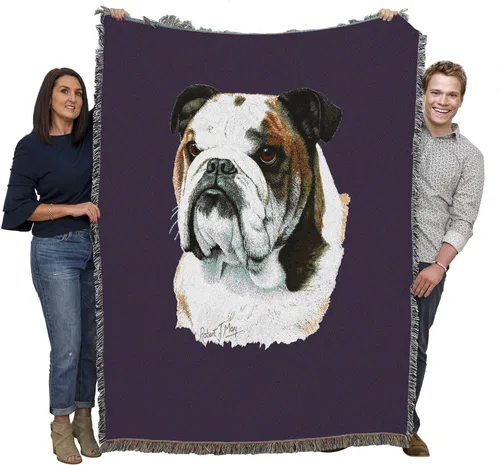 Miniatura 14 de Pure Country Weavers Manta con texto en inglés "I Said I was Sorry Bulldog por Bob Christie", regalo para los amantes de los perros, manta de tapiz
