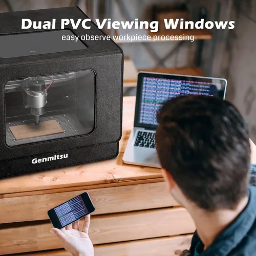 Miniatura 5 de Genmitsu Kaba - Caja plegable CNC para máquina CNC, reducción de ruido, a prueba de polvo, con barra de herramientas lateral, para 3018-PRO