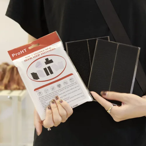 Miniatura 8 de ProHT Tiras de velcro con adhesivo de 0.8 x 3 pulgadas, 40 pares de tiras adhesivas de resistencia industrial para cojines de sofá. Resistentes