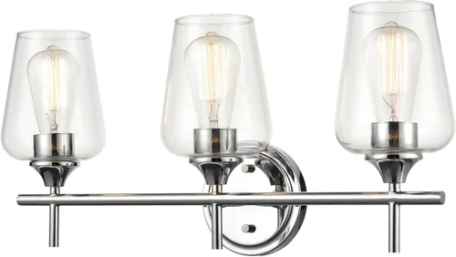 Miniatura 8 de ML Lighting Ashford - 3 tocador de baño ligero, 10.25 pulgadas de alto y 22 pulgadas de ancho, acabado de níquel cepillado cepillado níquel