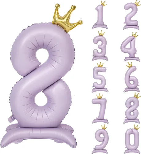 Miniatura 38 de Globos de aluminio grandes con corona negra número 0 para niños y niñas, cumpleaños, boda, aniversario, fiesta, baby shower, suministros 0
