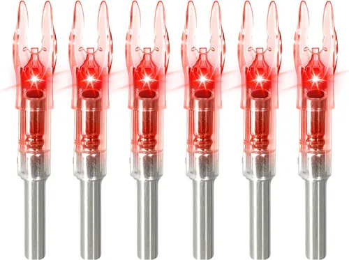Miniatura 10 de 6/12 PCS S Lighted Nocks for Arrows .244"/6.2mm Inside Diameter Lighted Arrow Nocks for Archery Hunting