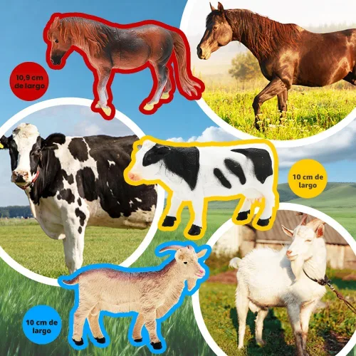 Miniatura 2 de Juguetes de granero rojo para niños pequeños de 1 a 3 años, figuras de animales de granja con tractor para niños de 2, 3, 4, 5 años, juguetes