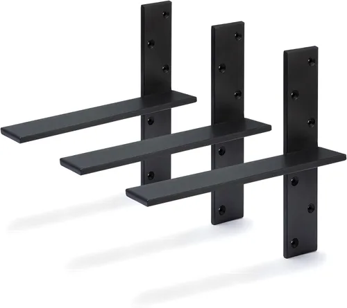Miniatura 9 de Soporte de encimera colgante gratuito de 8 pulgadas de largo x 2.5 pulgadas de ancho, paquete de 2 soportes de estante de pared flotante oculto