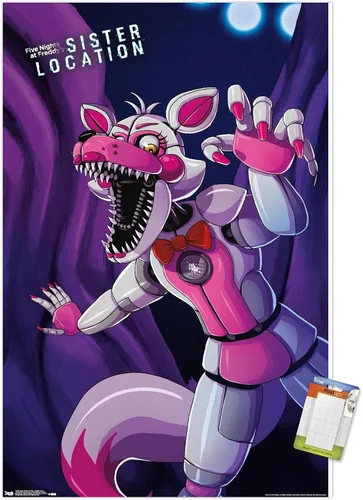 Miniatura 14 de Trends International Five Nights at Freddy's: Sister Location - Póster de pared Funtime Foxy, 14.725 x 22.375 pulgadas, versión enmarcada de madera