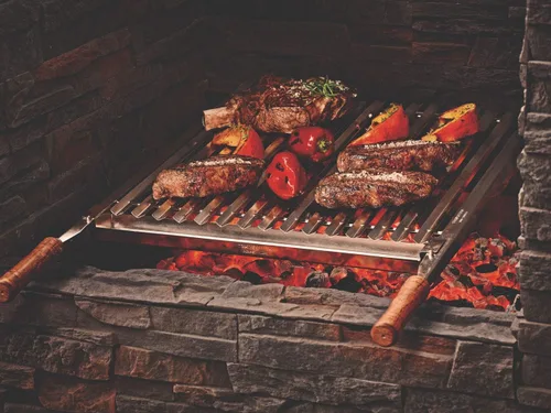 Miniatura 6 de Tramontina 26461/100 Churasco - Cepillo limpiador para parrilla de barbacoa de 17.3 pulgadas (17.3 in), red de eliminación de quemaduras para placas