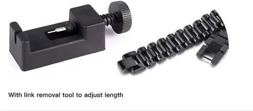 Miniatura 3 de levonta Pulsera para hombre de acero inoxidable negro, pulsera personalizada para hombres