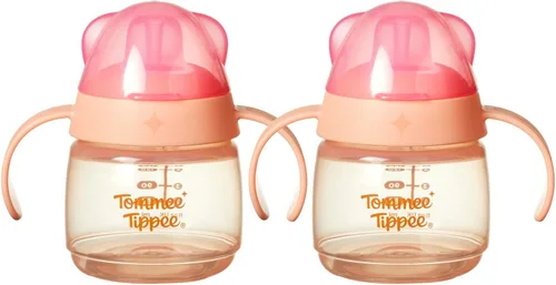 Miniatura 10 de Tommee Tippee Starter - Vaso para beber de 8 onzas para bebés y niños pequeños, con popote de silicona con peso y asas de fácil agarre, sin BPA