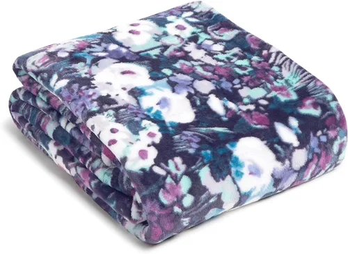 Miniatura 49 de Vera Bradley Manta de felpa de forro polar Botánico Paisley Rosa