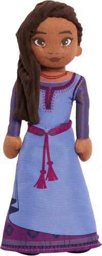 Disney Wish - Asha de peluche parlante de 8 pulgadas, juguete interactivo, cabello negro y vestido morado, juguetes para niños de 2 años en adelante