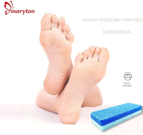 Miniatura 5 de Piedra pómez para pies MARYTON para piel dura y callos, removedor y exfoliante (paquete de 4) (Azul)