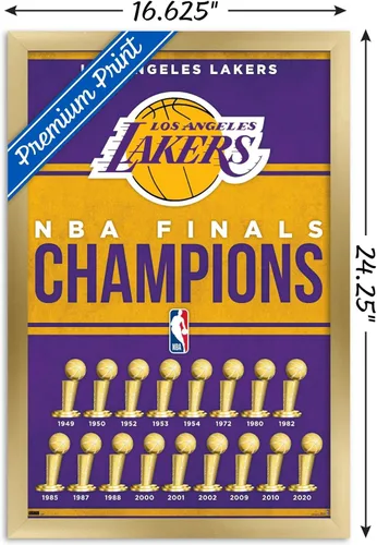 Miniatura 3 de Trends International NBA Los Angeles Lakers - Póster de pared de Champions 23, 22.4 pulgadas de largo x 14.7 pulgadas de ancho, versión enmarcada
