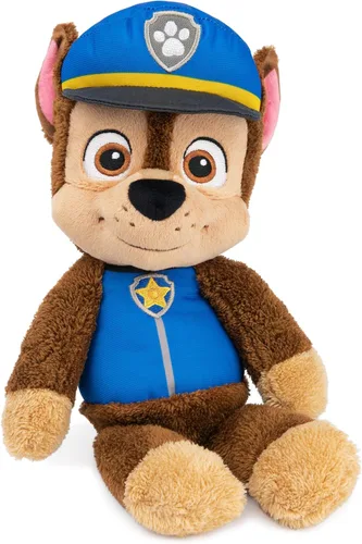 GUND PAW Patrol Juguete Oficial de Peluche Chase Take Along Buddy, Animal de Peluche Premium para Edades de 1 Año en Adelante, Azul/Marrón, 13"