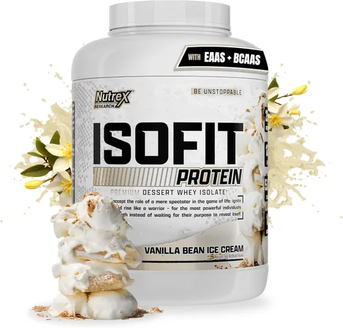Nutrex Research IsoFit | Proteína de suero de leche en polvo instantáneamente 100% aislado de proteína de suero | Recuperación muscular, sin
